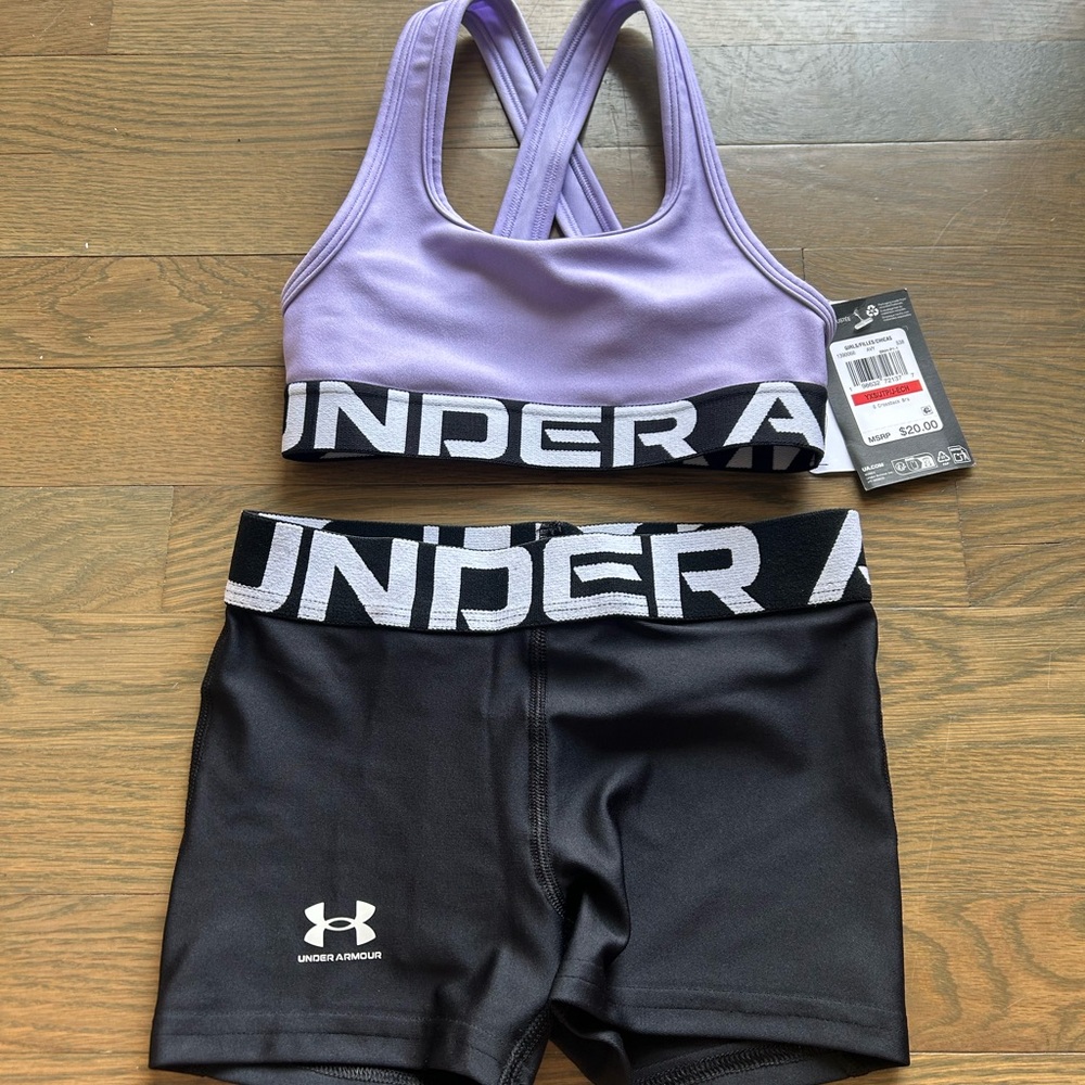 NWT Under Armour Girls Set size XS